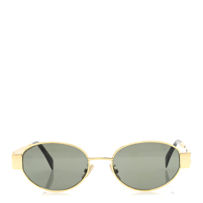Celine Metal Triomphe 01 Sunglasses CL40235U Gold Green 2 of 9