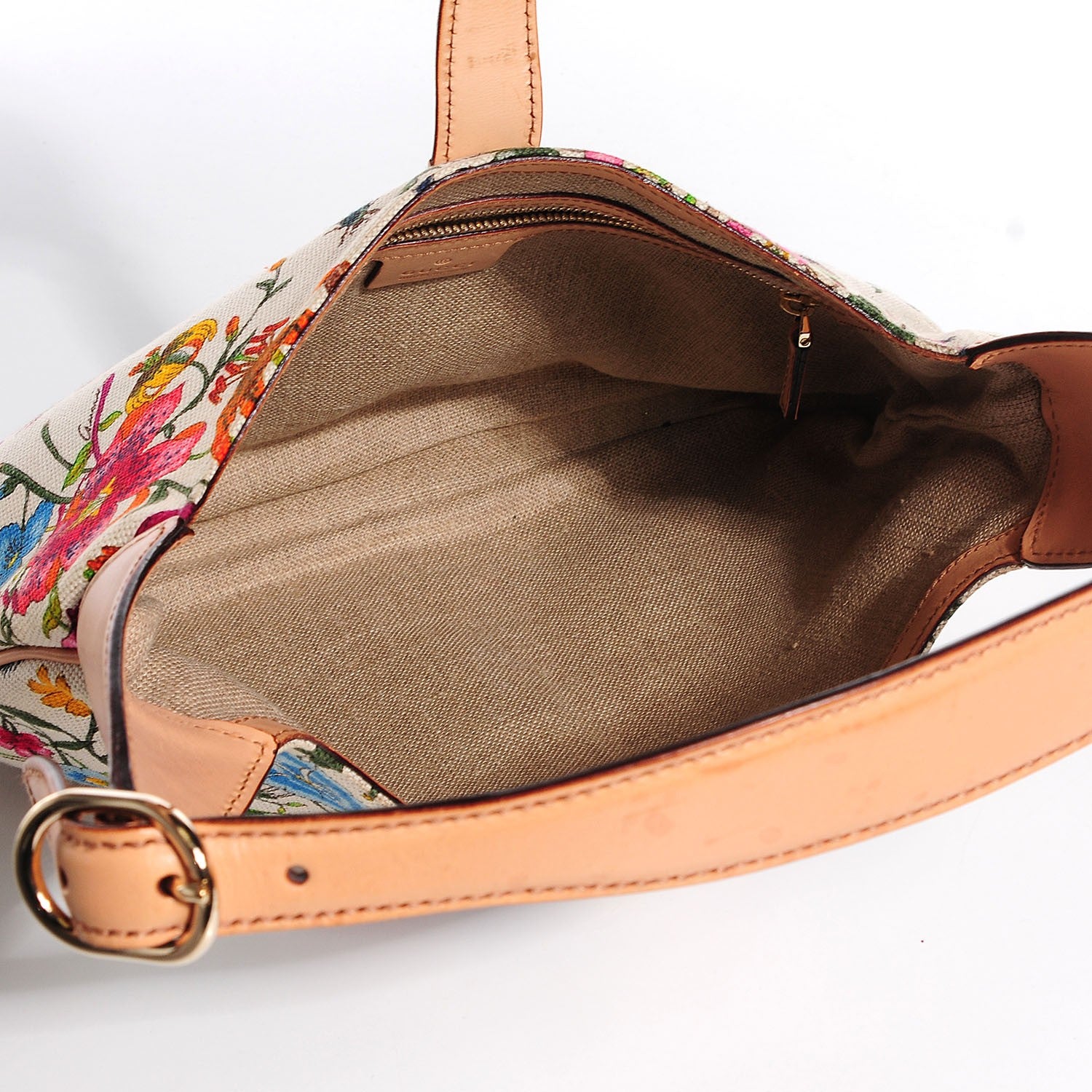 Gucci Canvas Floral Flora Small Jackie O Hobo White 5 of 8