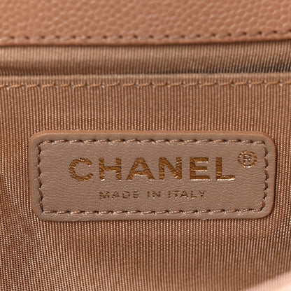 Chanel Caviar Chevron Quilted Medium Boy Flap Brown 6 of 11