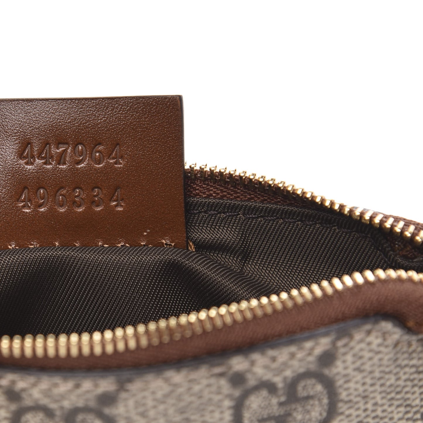 GG Supreme Monogram Key Case Brown