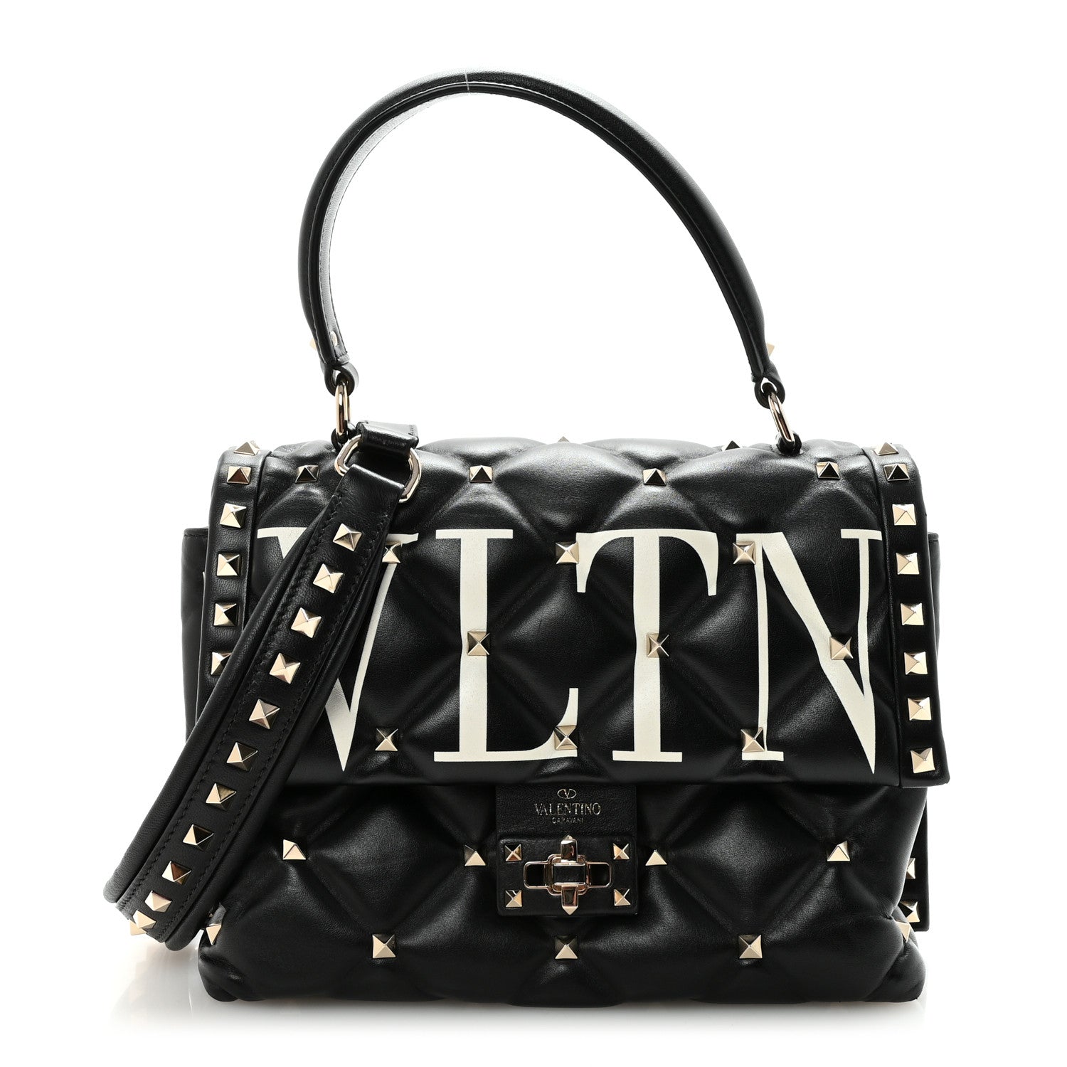 Valentino Garavani VLTN フラップ メッセンジャーバッグ Valentino Garavani Vltn Messenger Bag In Black - 50% Off