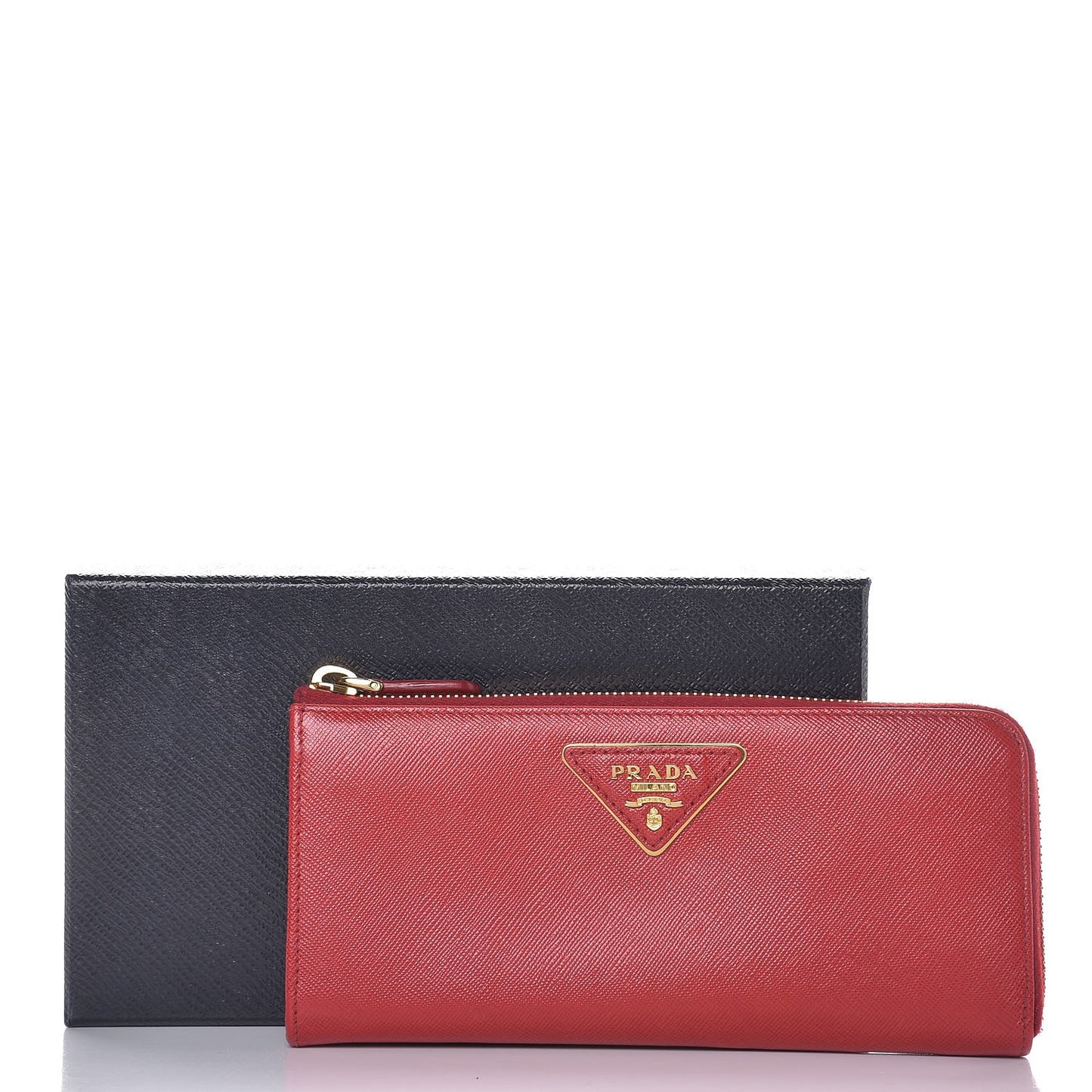 Saffiano Metal Zip Around Wallet Fuoco