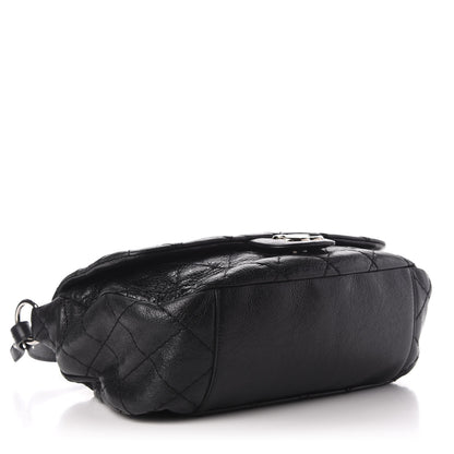 Chanel Glazed Calfskin XL On The Road Flap Black 4 of 12