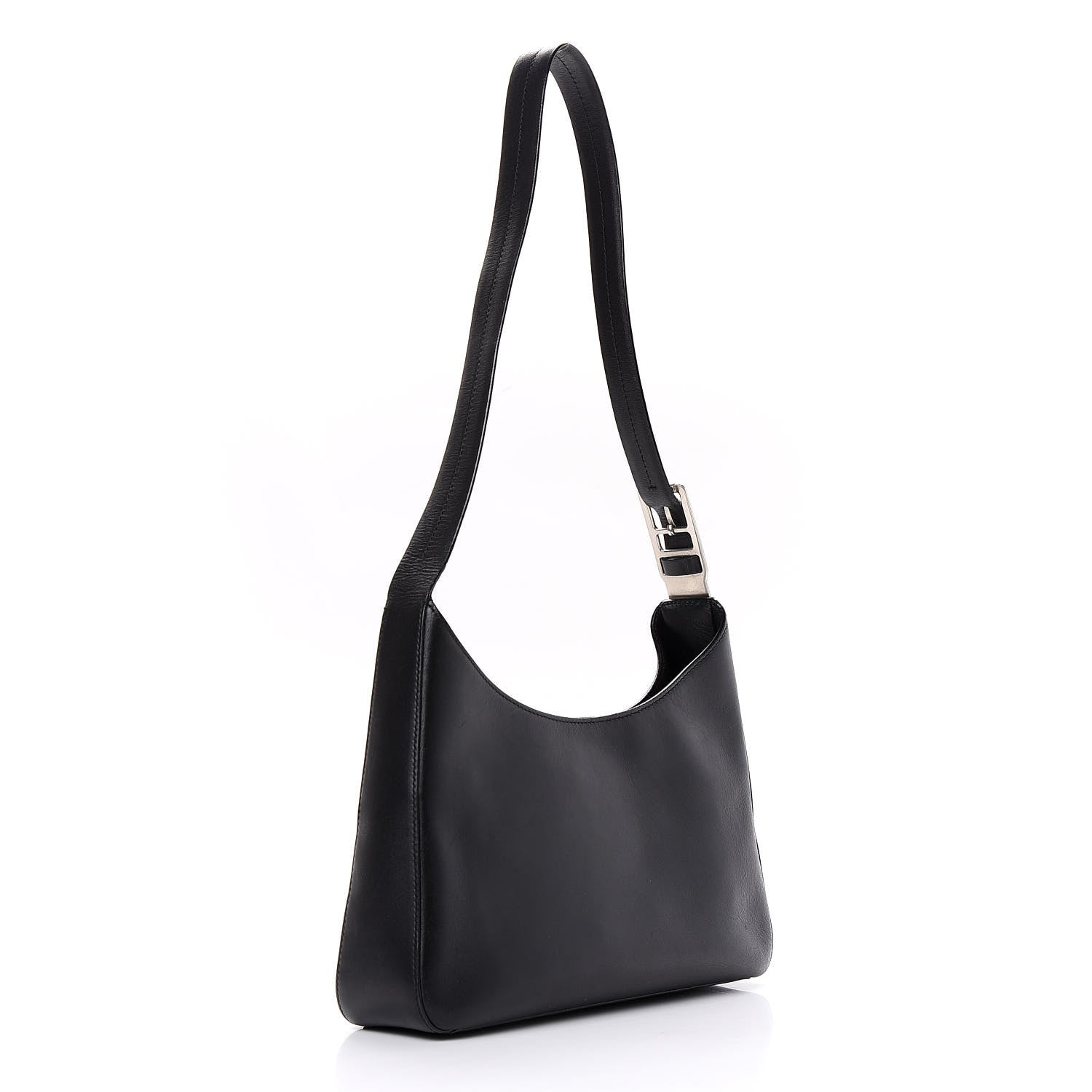 Prada Calfskin Shoulder Bag Black 3 of 9