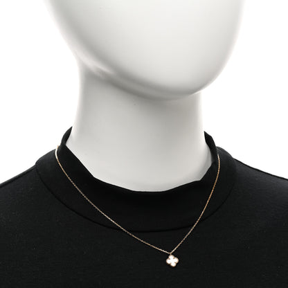 Van Cleef & Arpels 18K Yellow Gold Mother of Pearl Sweet Alhambra Pendant Necklace 2 of 5