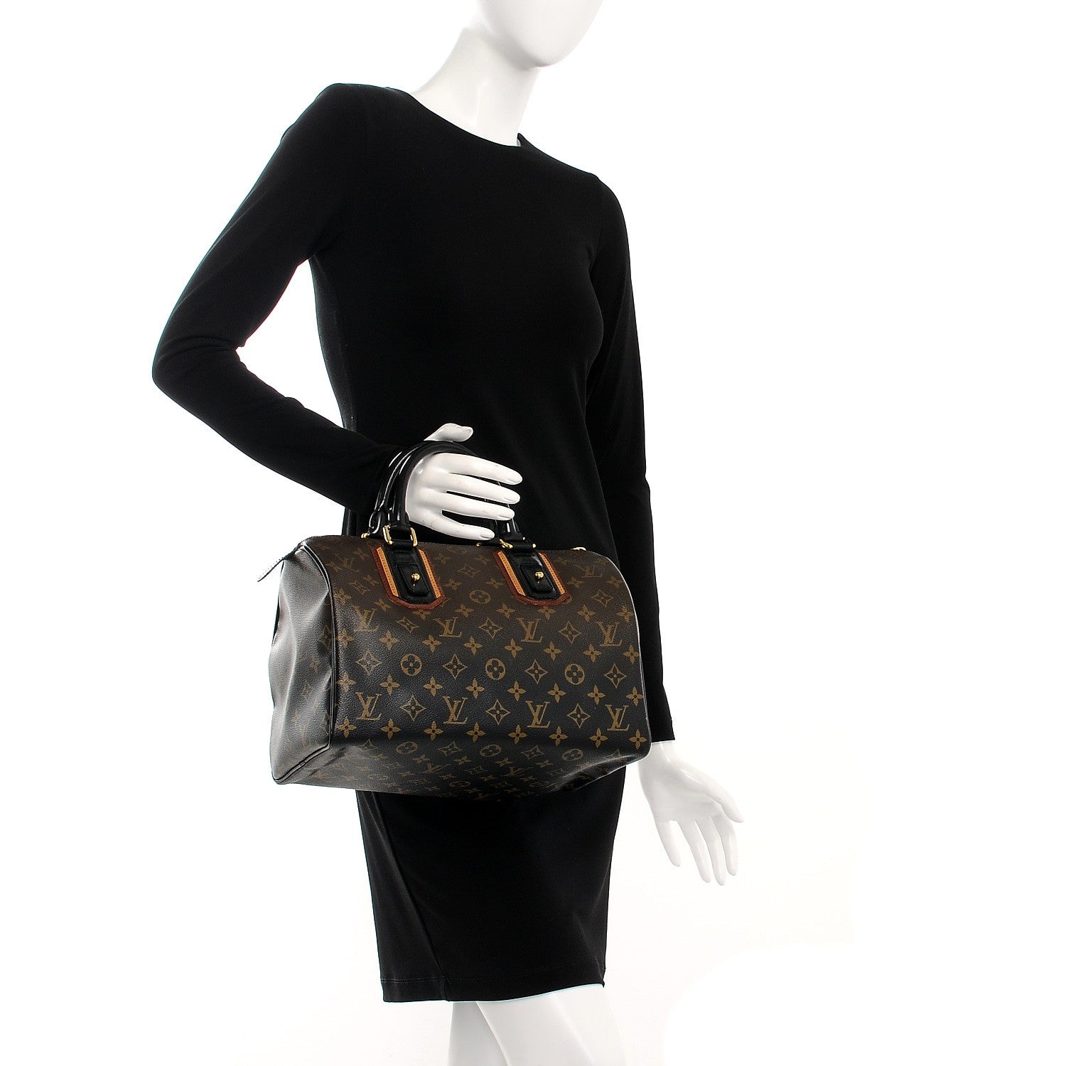 Louis Vuitton Monogram Mirage Speedy 30 Black 2 of 8