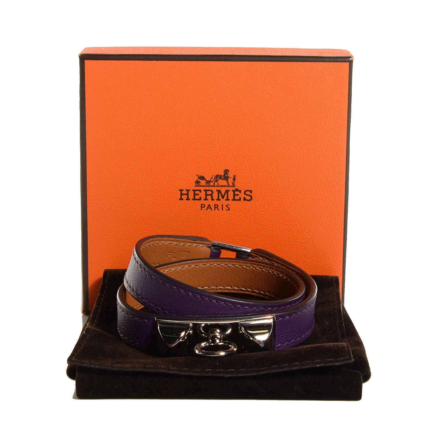 Hermes Veau Swift Rivale Bracelet S Ultraviolet 4 of 9