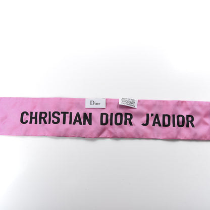 Christian Dior Silk Striped Mitzah Scarf Pink Black 2 of 4