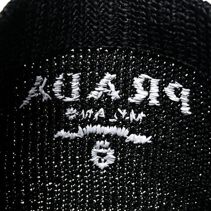 Prada Yarn Raffia Effect Crochet Large Logo Tote Black 9 of 12