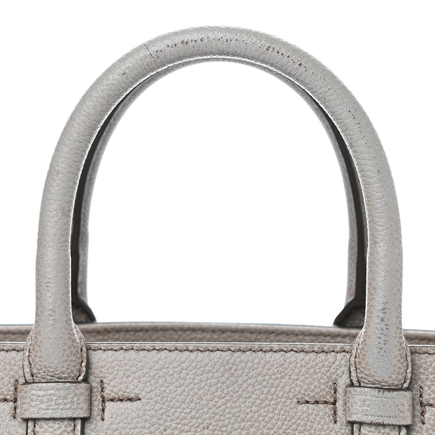 Tom Ford Pebbled Calfskin Jennifer Zip Tote Grey 7 of 10