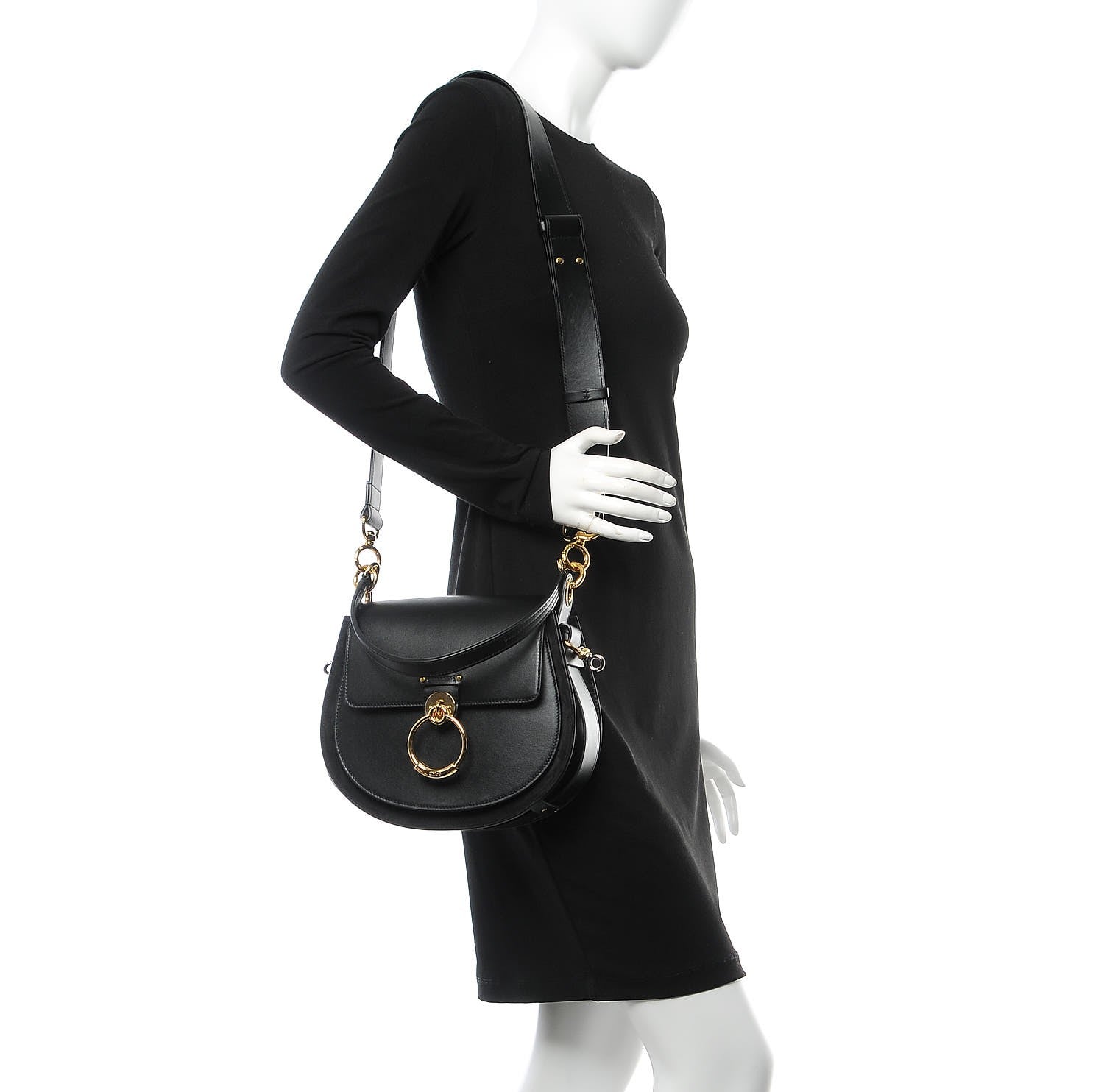 Chloe Calfskin Large Tess Bag Black 3 of 8