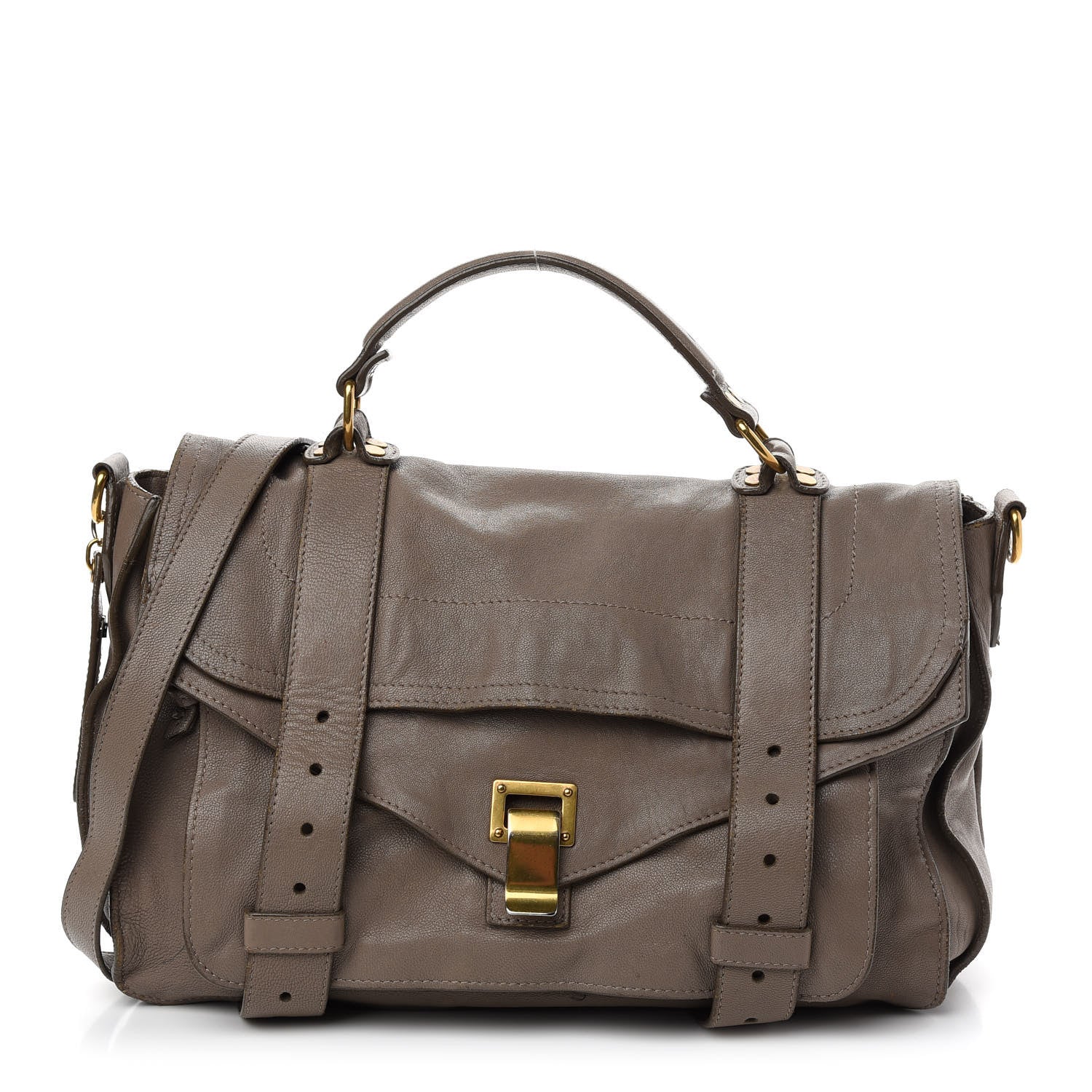 Proenza Schouler Lambskin Medium PS1 Satchel Smoke 1 of 14