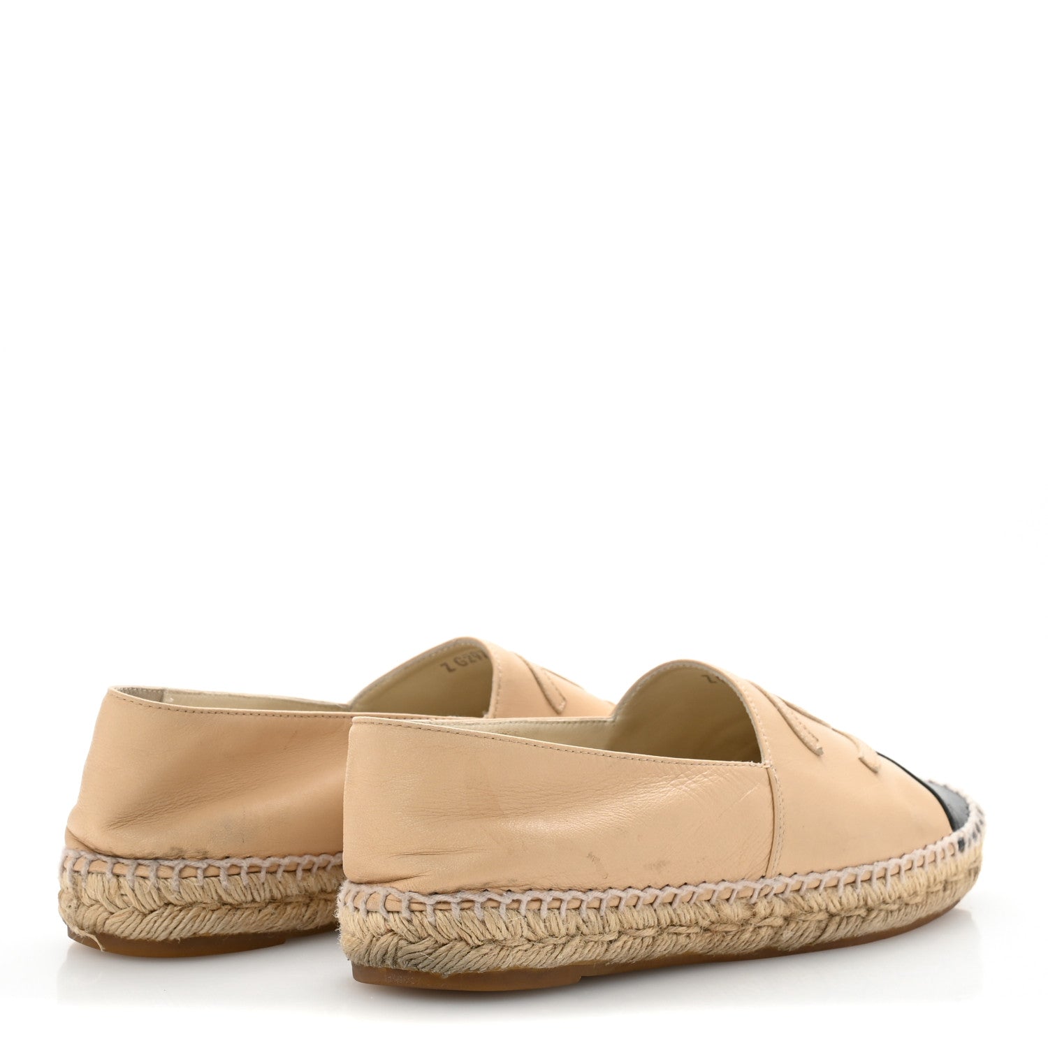 Chanel Lambskin CC Espadrilles 39 Beige Black 5 of 11