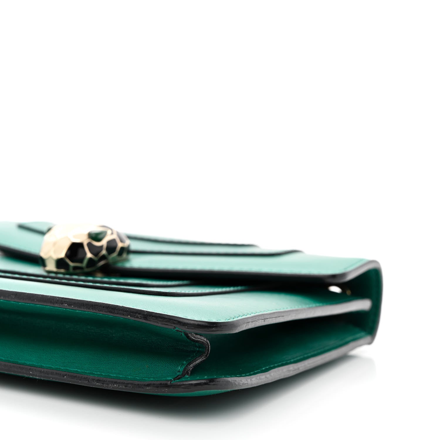 Bulgari Calfskin Small Serpenti Forever Snake Strap Crossbody Bag Emerald Green 10 of 11