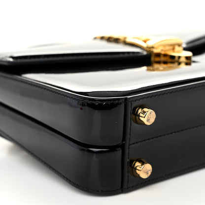Gucci Mousse Top Patent Mini Sylvie 1969 Top Handle Bag Black 9 of 10