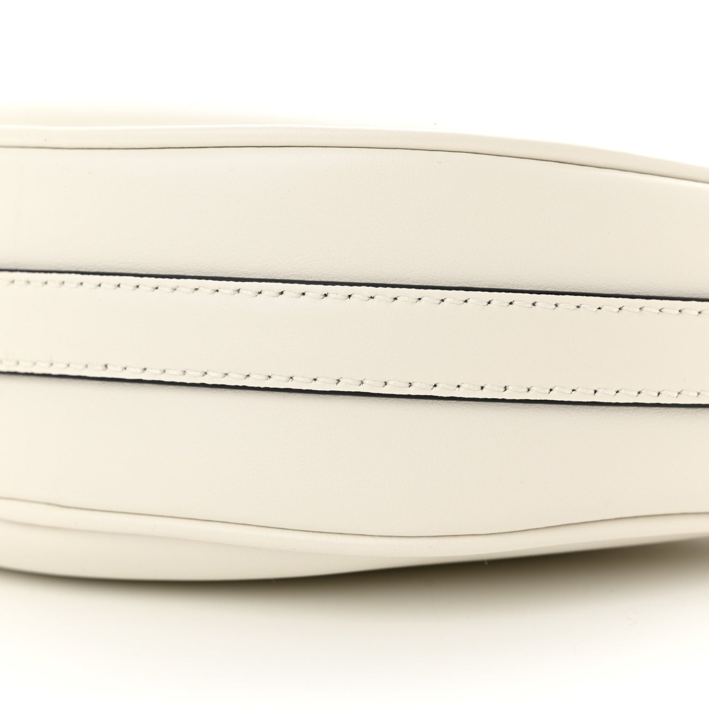 Soft Calfskin Arque Shoulder Bag White