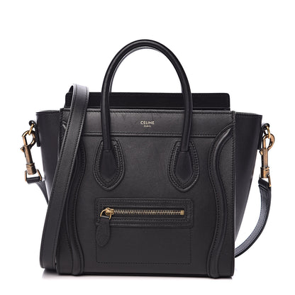 Celine Smooth Calfskin Nano Luggage Black 1 of 14