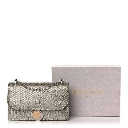 Jimmy Choo Glitter Fabric Finley Mini Shoulder Bag Champagne 11 of 11