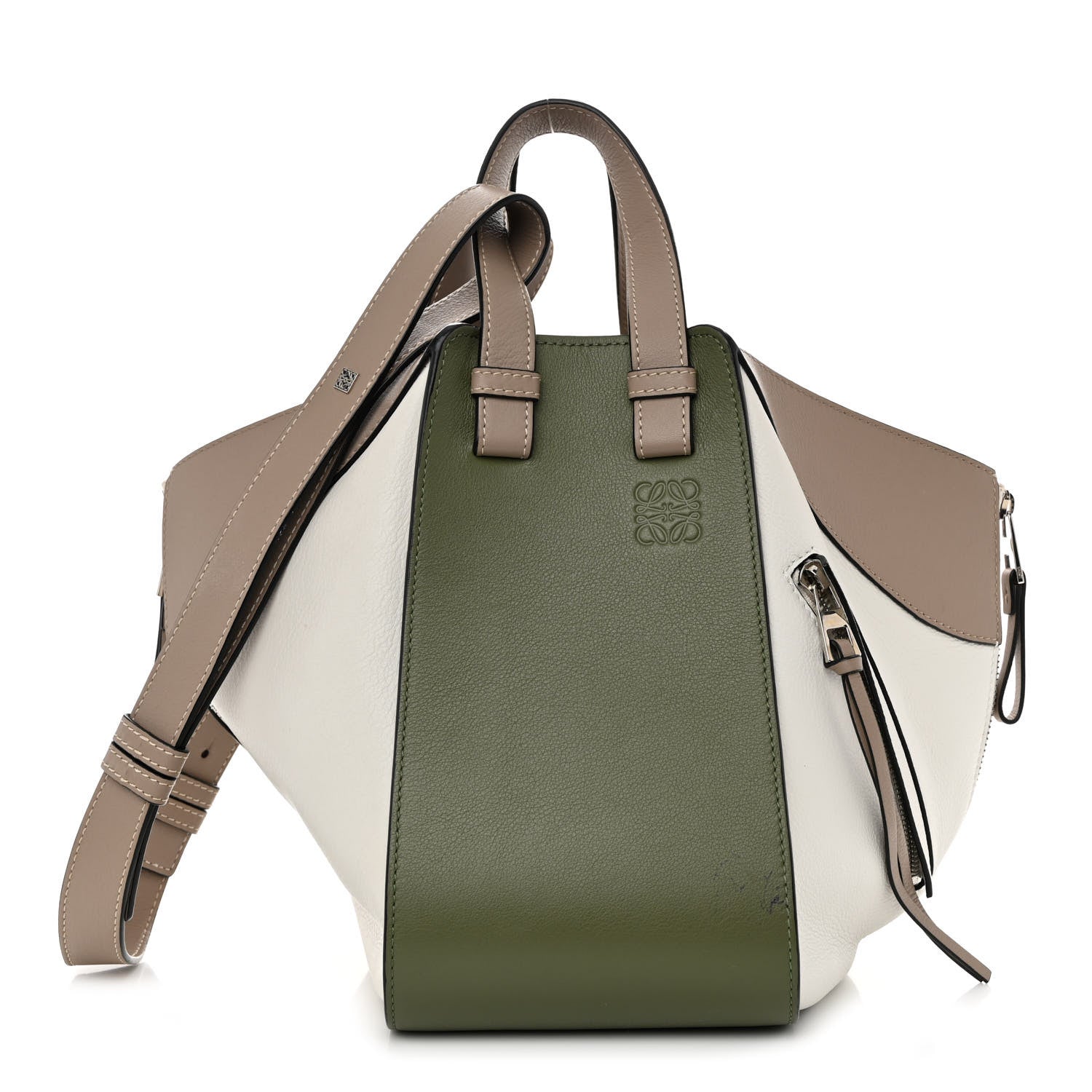 Loewe Calfskin Small Hammock Shoulder Bag Avocado Green Sand 1 of 11