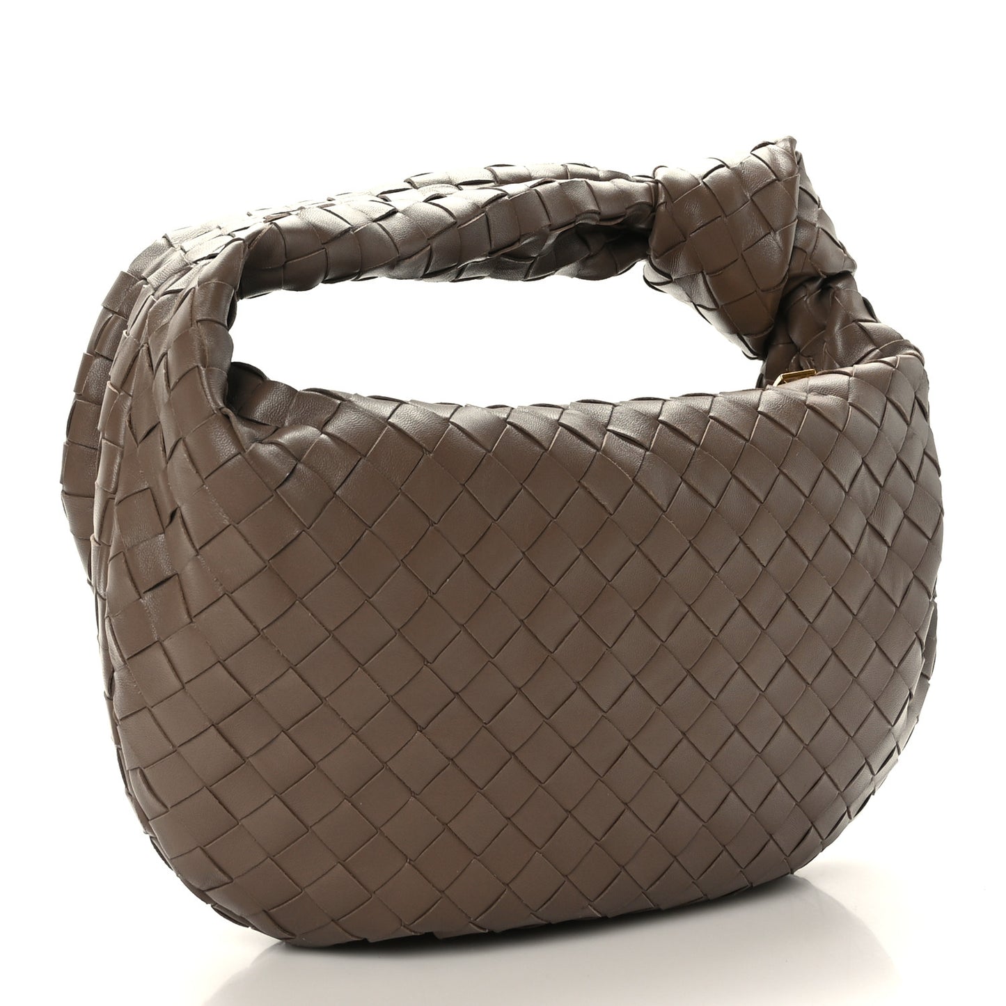 Nappa Intrecciato Teen Jodie Hobo Dark Taupe