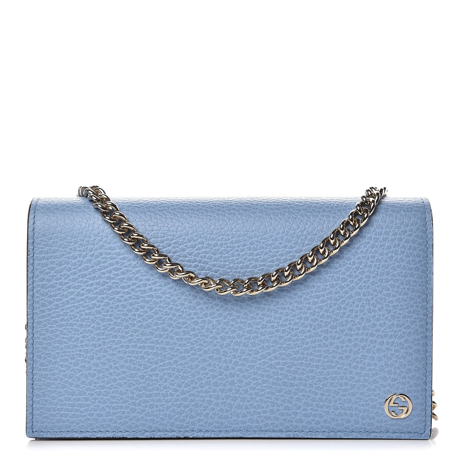 Gucci Dollar Calfskin Medium Betty Chain Wallet Mineral Blue 1 of 10
