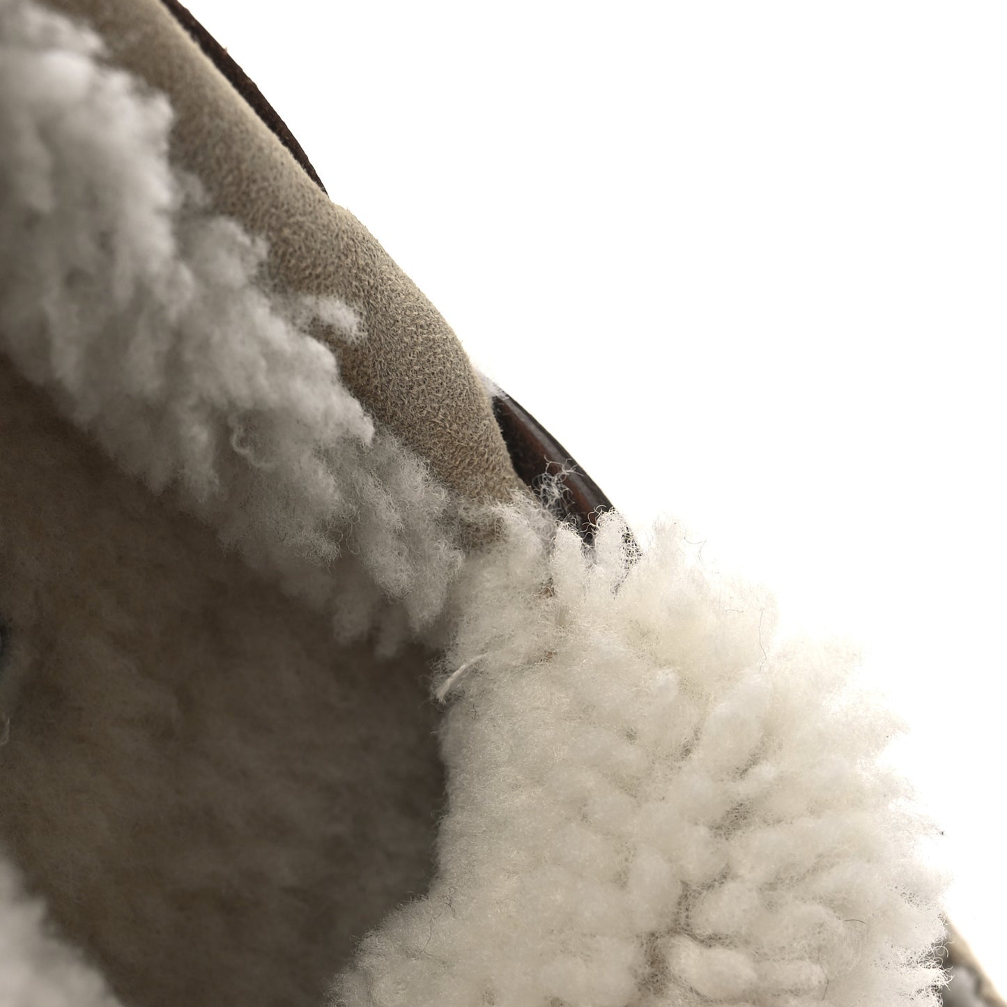 Shearling Moccasin Loafers 35 Beige