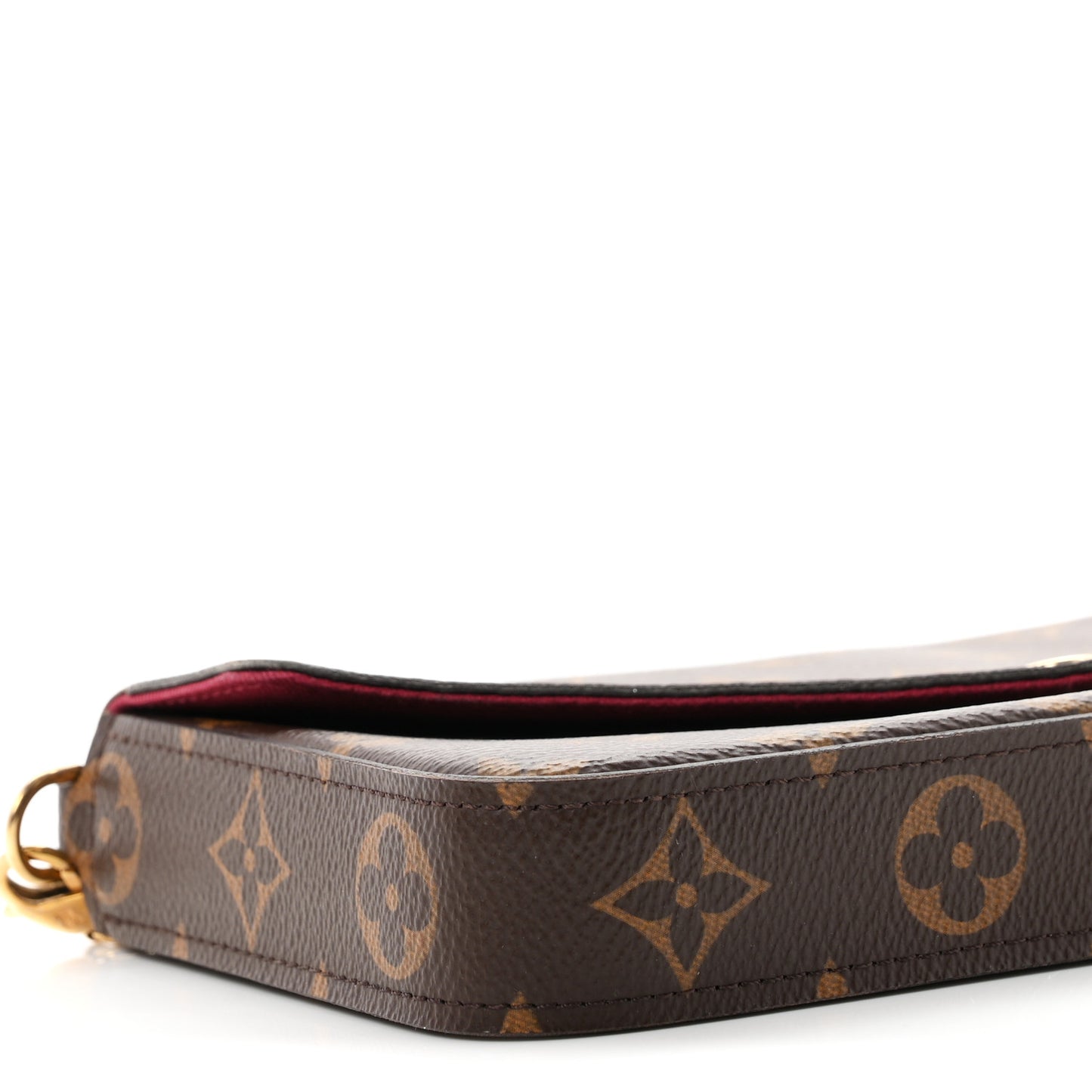 Monogram Pochette Felicie Chain Wallet Fuchsia