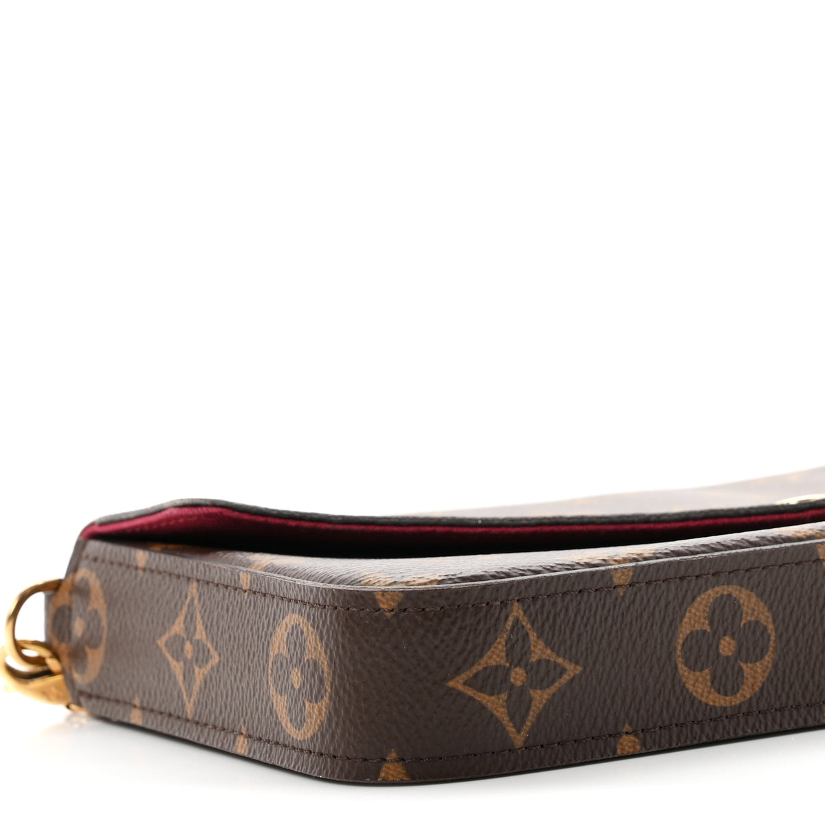 Louis Vuitton Monogram Pochette Felicie Chain Wallet Fuchsia 8 of 10