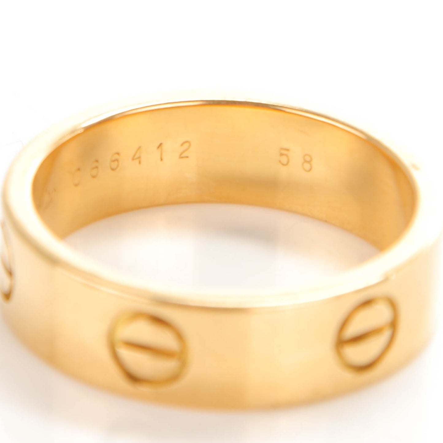 18K Yellow Gold 5.5mm LOVE Ring 58 8.25