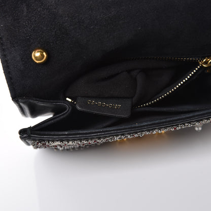 Christian Dior Calfskin Beaded Mini Dioraddict Flap Bag Black 7 of 13