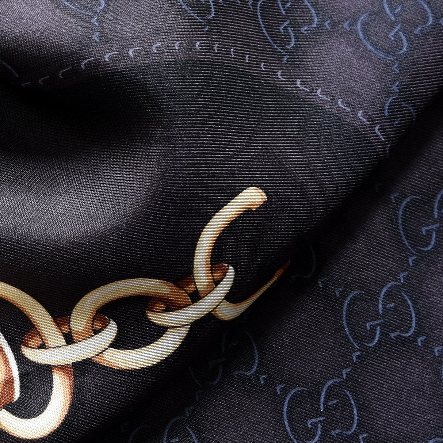 Silk Monogram Clemenza Scarf Grey