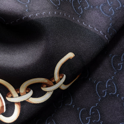 Gucci Silk Monogram Clemenza Scarf Grey 3 of 3