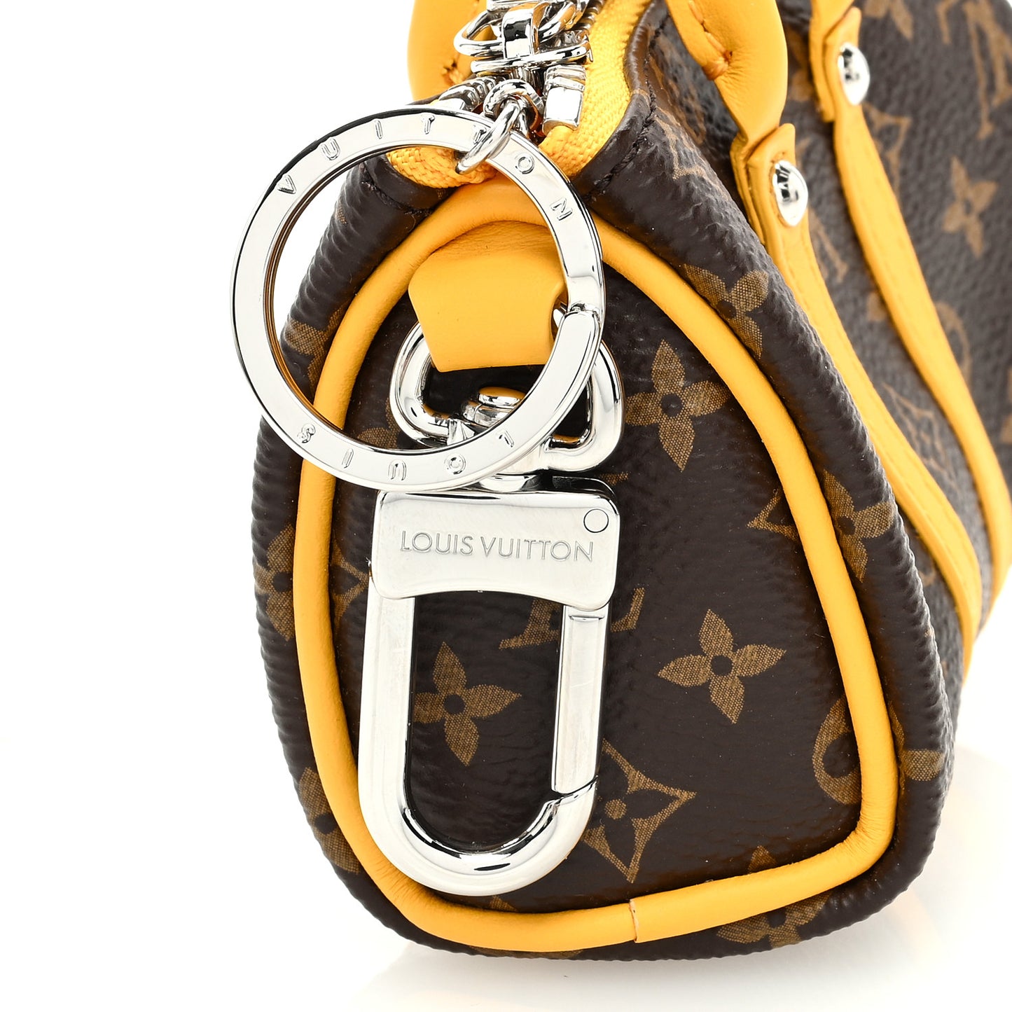 Monogram LV Colormania Mini Keepall Pouch Bag Charm Yellow