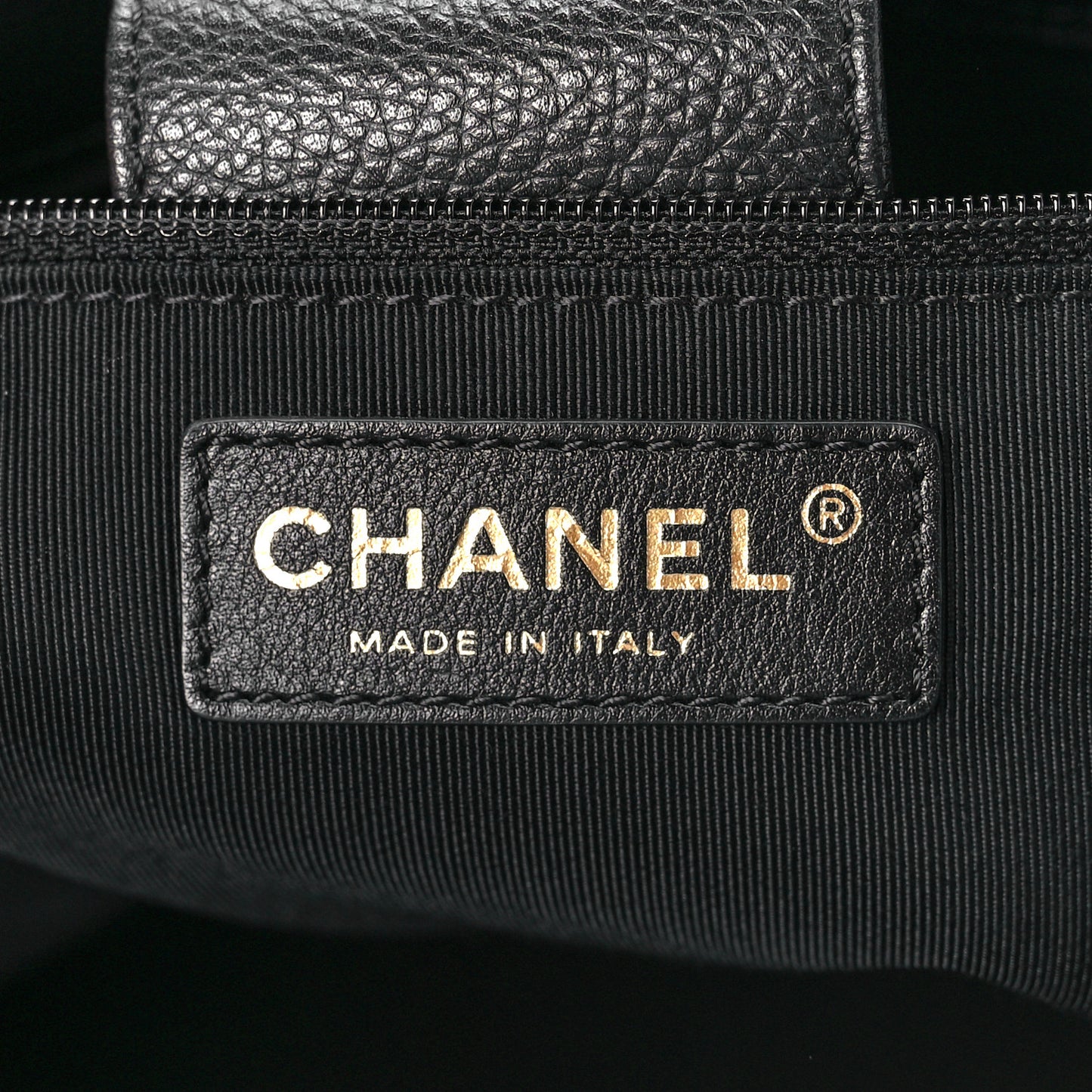 Calfskin Cerf Executive Shopper Tote Black