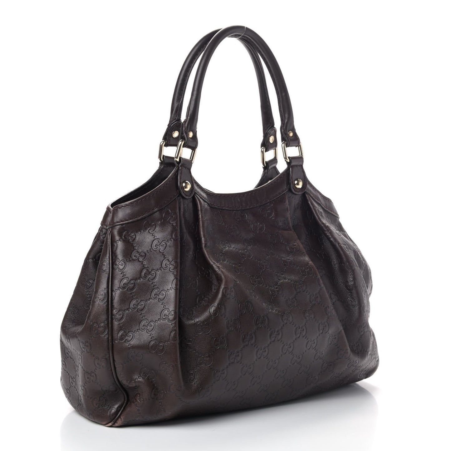 Guccissima Medium Sukey Tote Chocolate