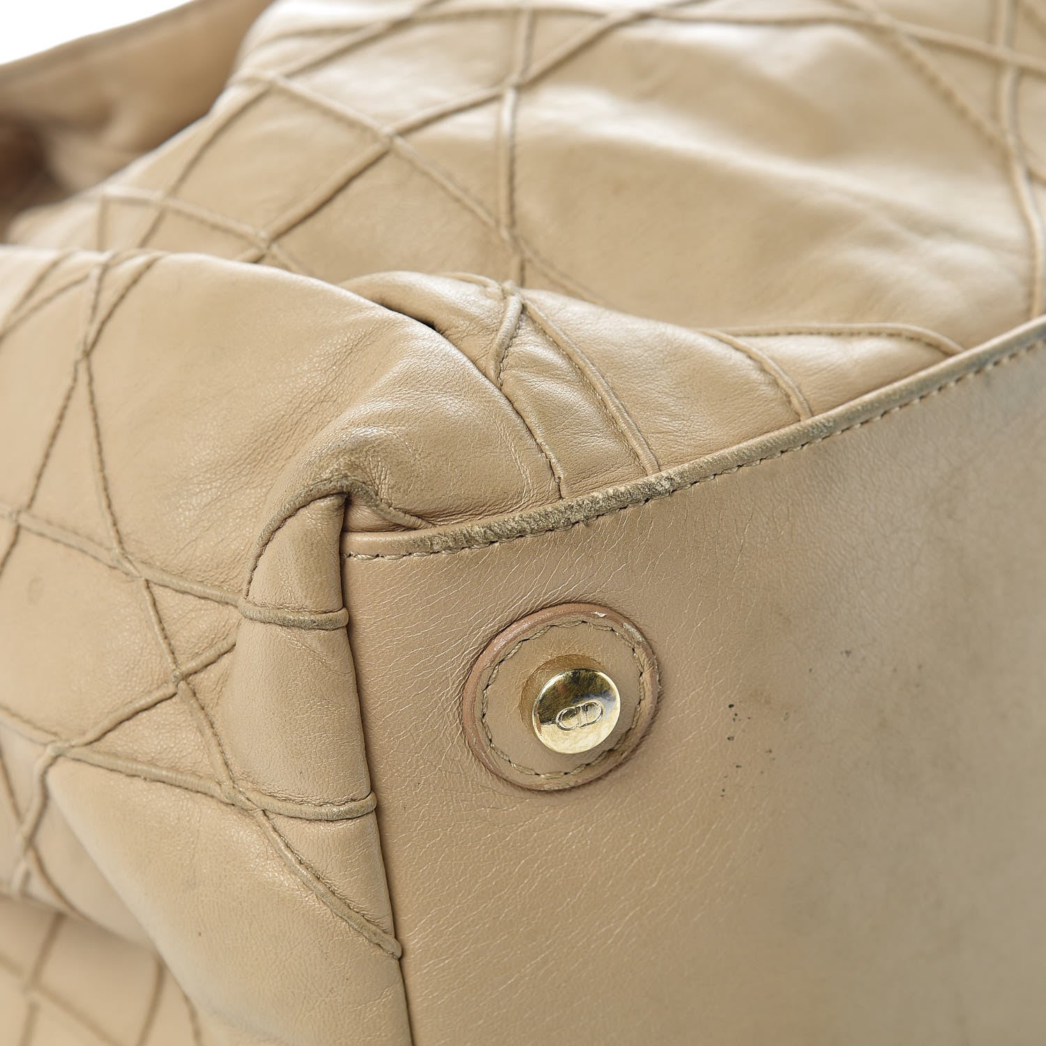 Christian Dior Lambskin Cannage Medium Le Trente Tote Beige 15 of 18