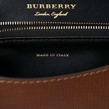 Burberry House Check Bridle Calfskin Small Madison Buckle Bag Tan 7 of 10