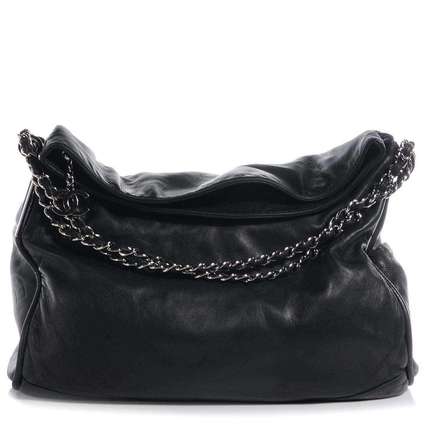 Lambskin Large Ultimate Soft Shoulder Bag Black