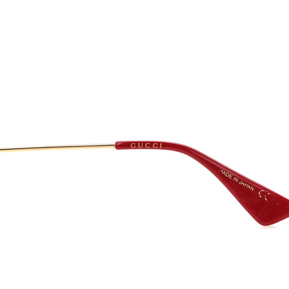 Gucci Square Frame Sunglasses GG0228S Gold Red 5 of 8