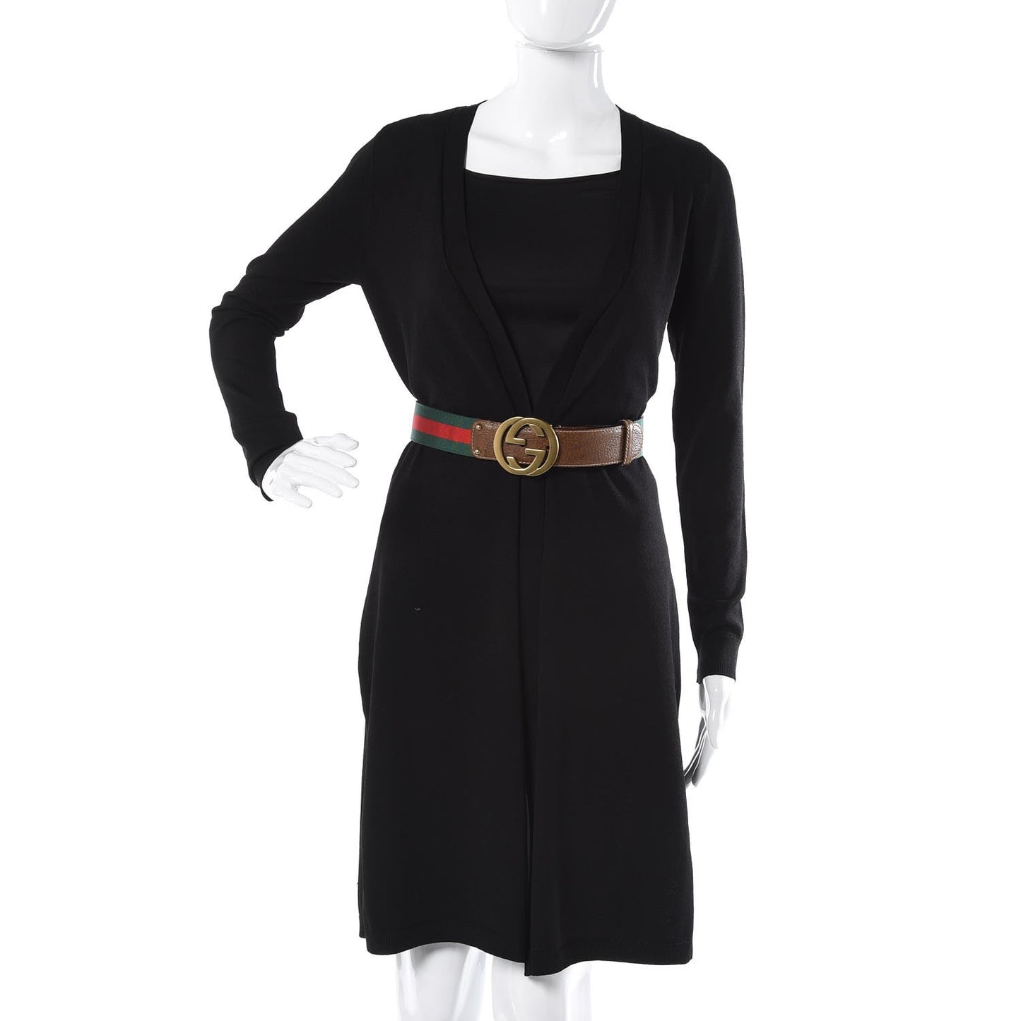 Calfskin Web Interlocking G Belt 80 32 Brown