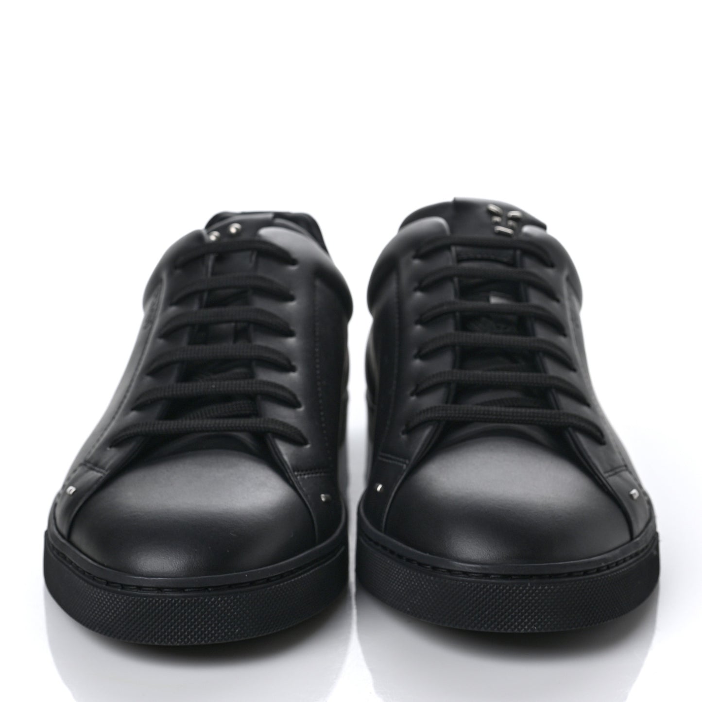 Calfskin Low Top Sneakers 8 Black