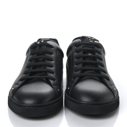 Fendi Calfskin Low Top Sneakers 8 Black 2 of 7