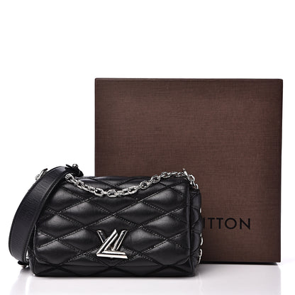 Louis Vuitton Lambskin Malletage GO-14 PM Black 17 of 17