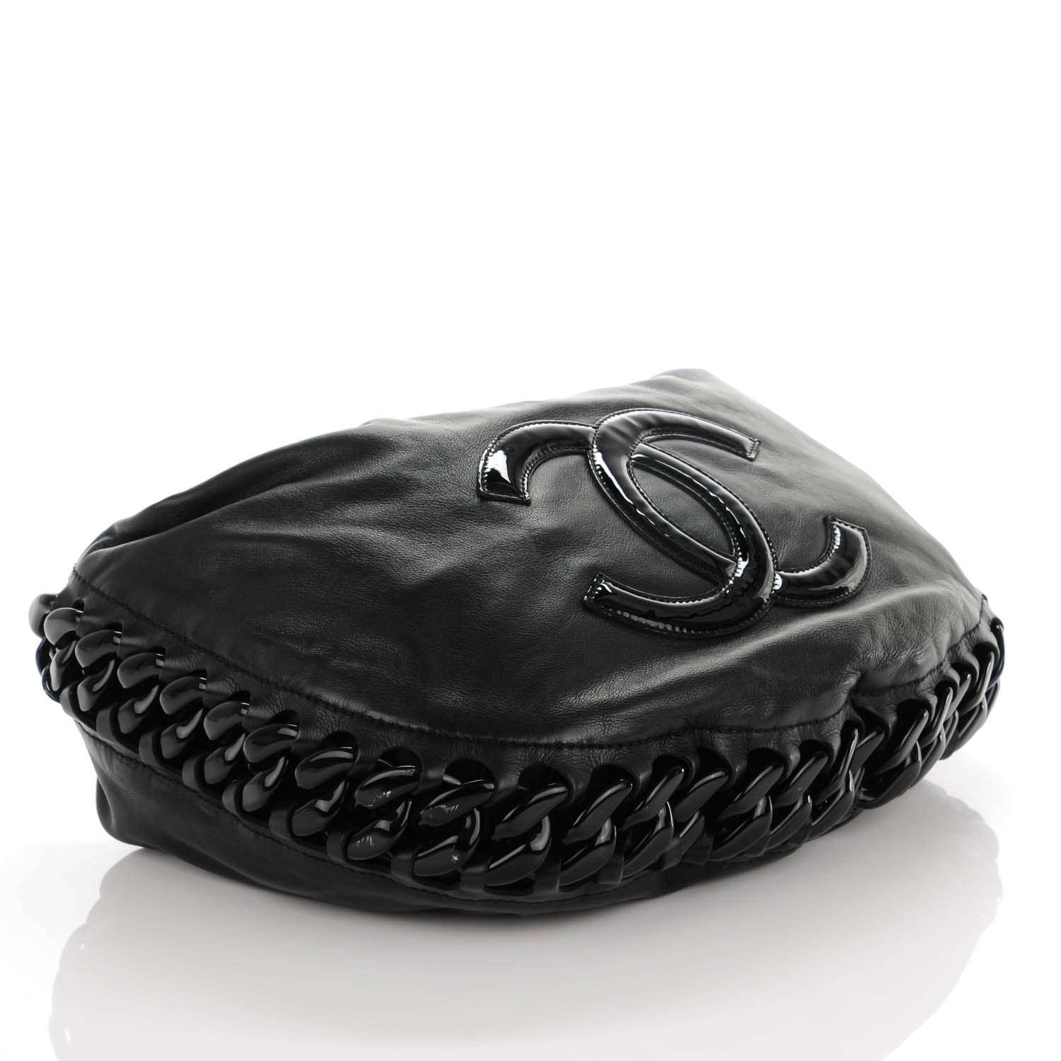 Chanel Calfskin Modern Chain Rhodoid Hobo Black 4 of 7