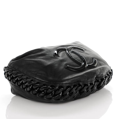 Chanel Calfskin Modern Chain Rhodoid Hobo Black 4 of 7