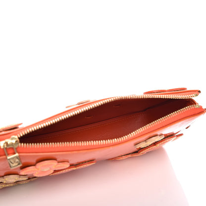 Louis Vuitton Vernis Lexington Fleurs Pochette Orange 5 of 9