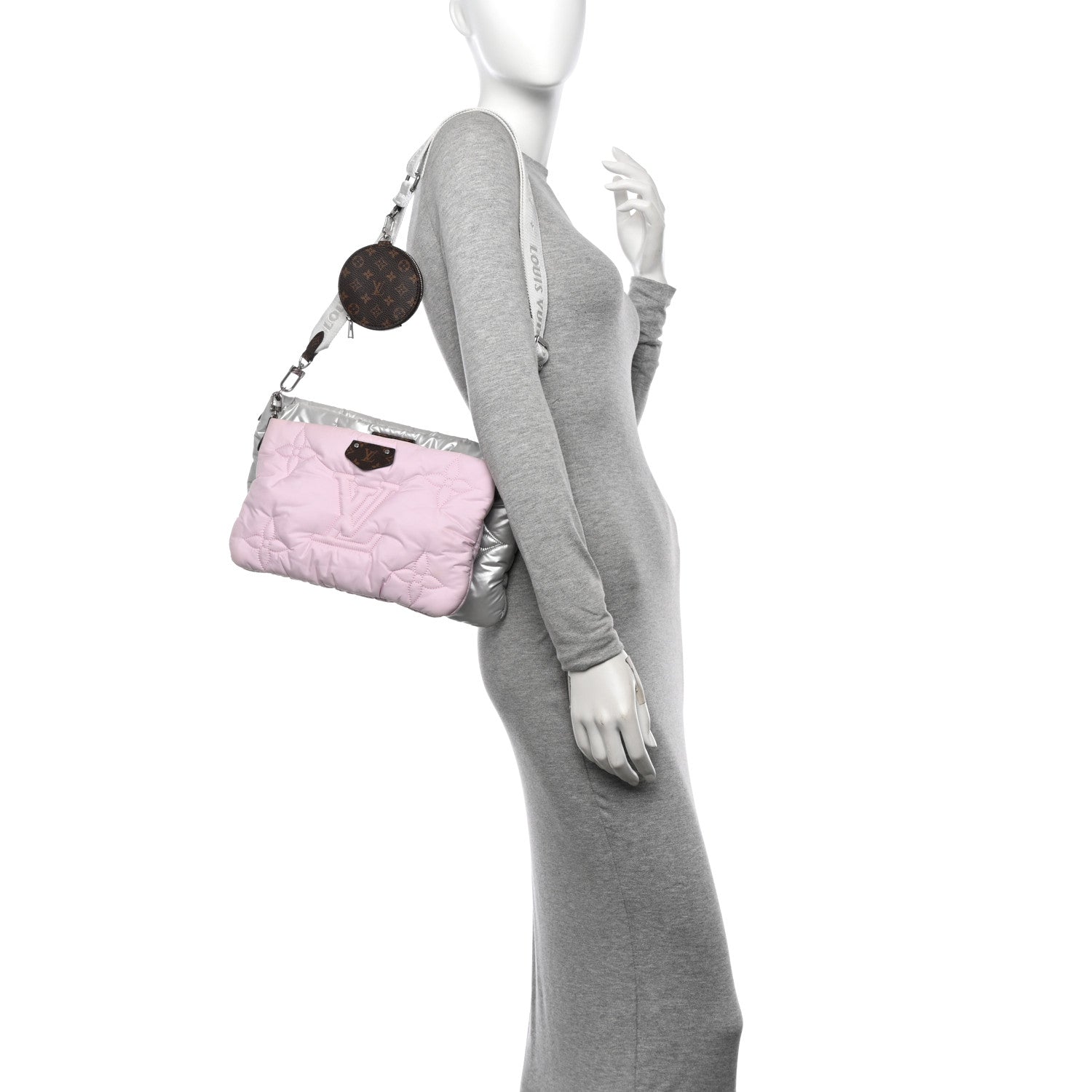 Louis Vuitton Econyl Monogram Pillow Maxi Multi Pochette Accessories Silver Pale Pink 2 of 10