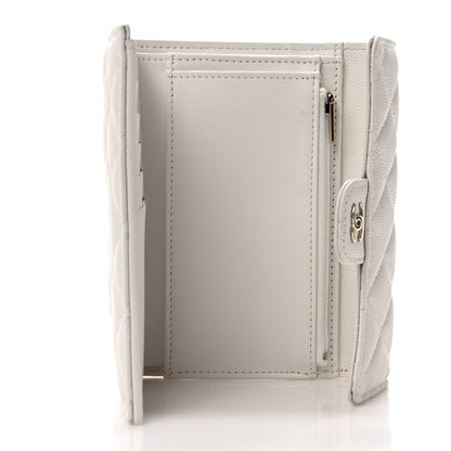 Chanel Caviar Quilted Medium Flap Wallet White 5 of 6