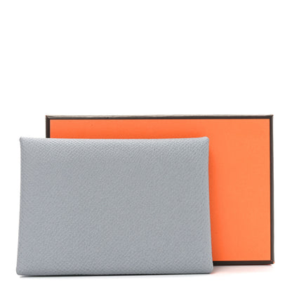Hermes Epsom Calvi Duo Card Case Gris Pantin 7 of 7