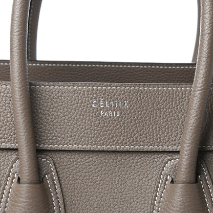 Celine Drummed Calfskin Micro Luggage Souris 9 of 9